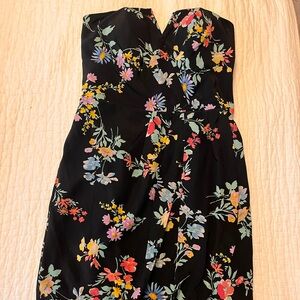 Yumi Kim black floral mini dress